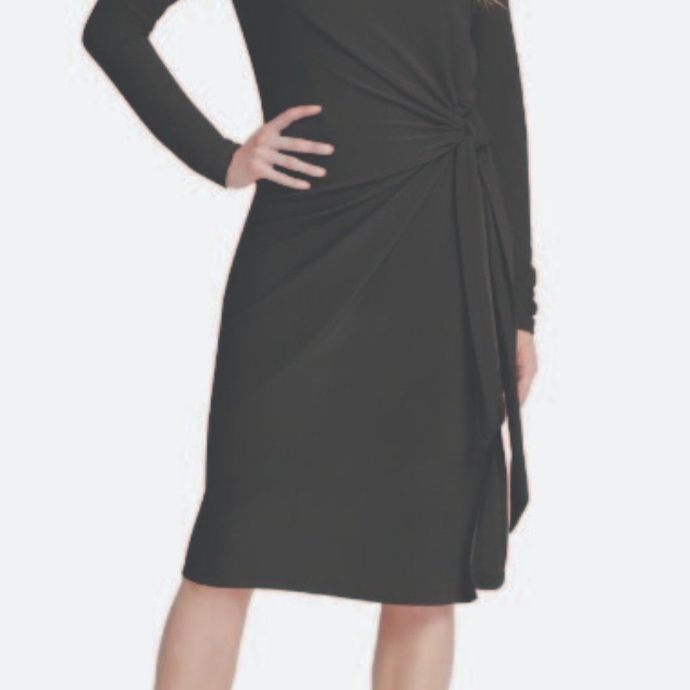 DKNY Long Sleeve Twist Front Dress Size 14